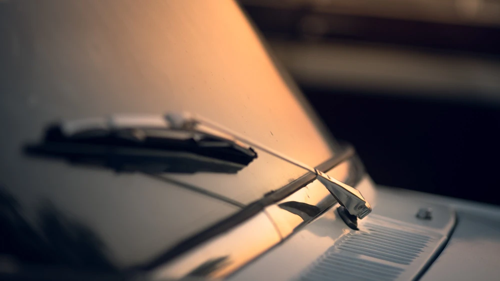 Streaky windshield from bad wiper blades